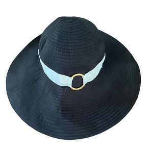Vintage Lauren Ralph Lauren Floppy Wide Brim Black Straw Hat Sz. Medium Lauren Ralph Lauren | Accessories | Vintage Lauren Ralph  main image 3